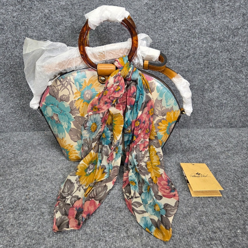 Patricia Nash First Bloom Meldola Dome Satchel crossbody bag & Scarf Floral NWT